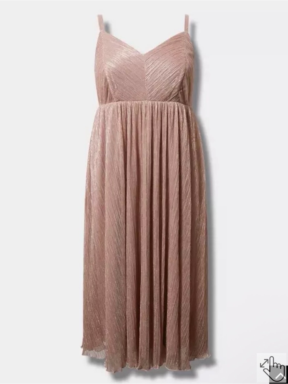 Torrid Shimmery Mauve Pink V-Neck Maxi Dress